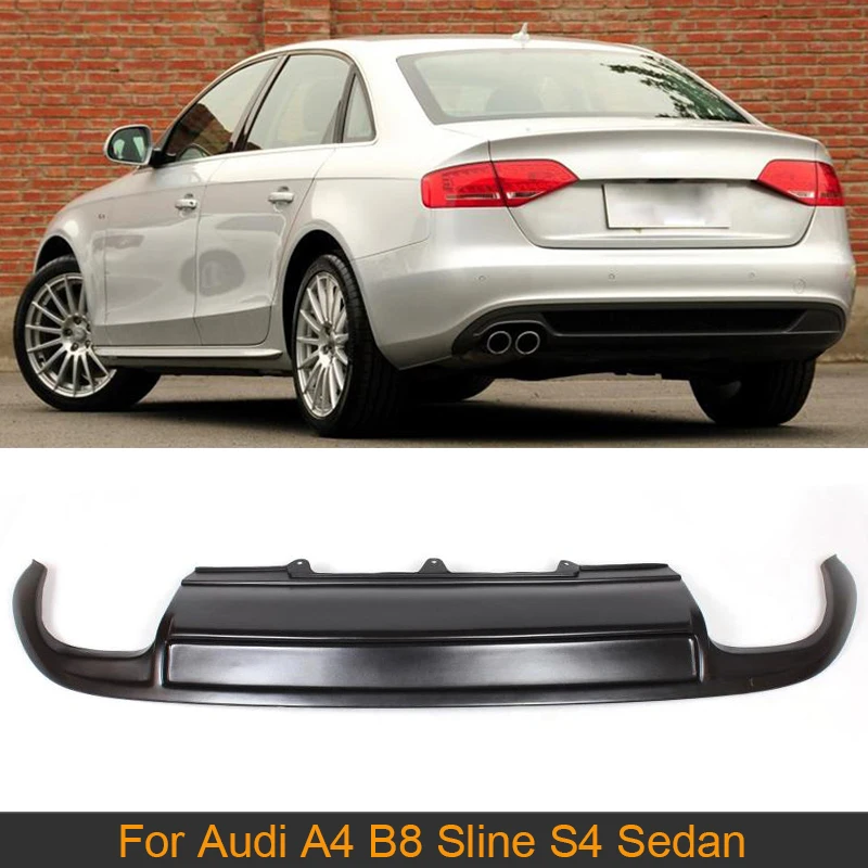 Черный Автомобильный задний диффузор FRP для Audi A4 B8 S4 Sline седан только 2009 2012 четыре