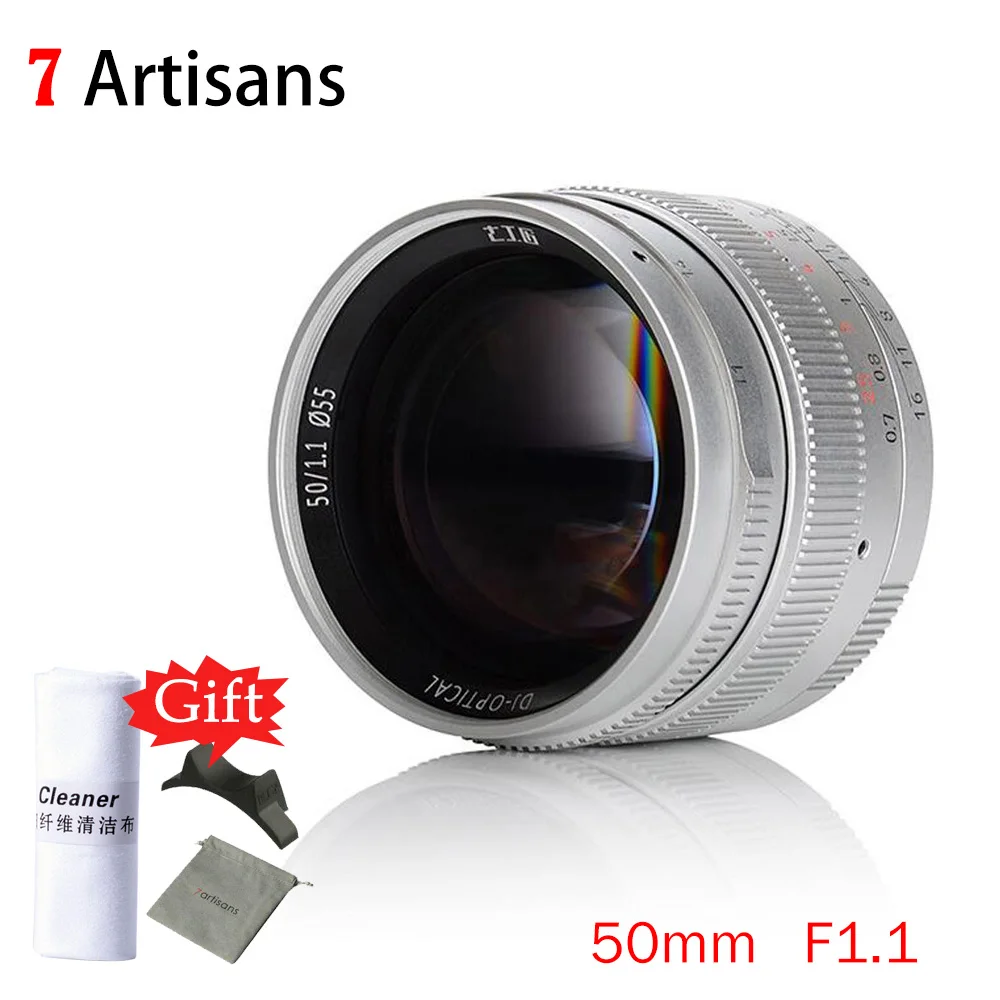 7 artisans 50 мм F1.1large Aperture Paraxial M-mount Prime Lens для камеры Leica M240 M3 M5 M6 M7 M8 M9 M9p M10 | Электроника