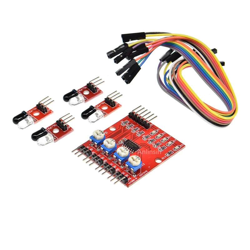 Четырехканальный инфракрасный трекер/4-канальный модуль отслеживания/линия