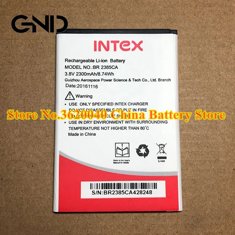 GND 3 8 V 2300mAh8.74Wh BR 2385CA Замена Батарея для INTex мобильный телефон внешний литий-ионный