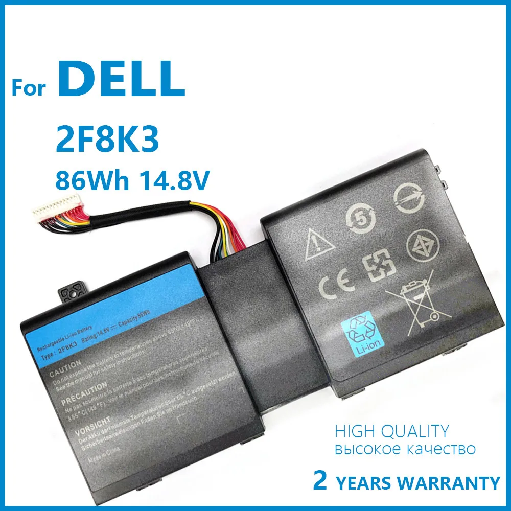 

Oein 100% Genuine 2F8K3 Laptop Battery for DELL Alienware 17 18 M17X R5 M18X R1 2F8K3 0KJ2PX KJ2PX G33TT 14.8V 86WH Batteria