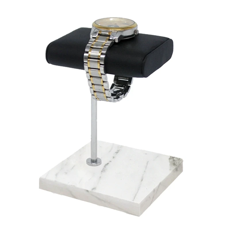 

2 Pcs Marble Watch Bracelet Display Stand PU Leather Jewelry Stand Watch Stand Rod Placement Stand 12Cm & 14Cm
