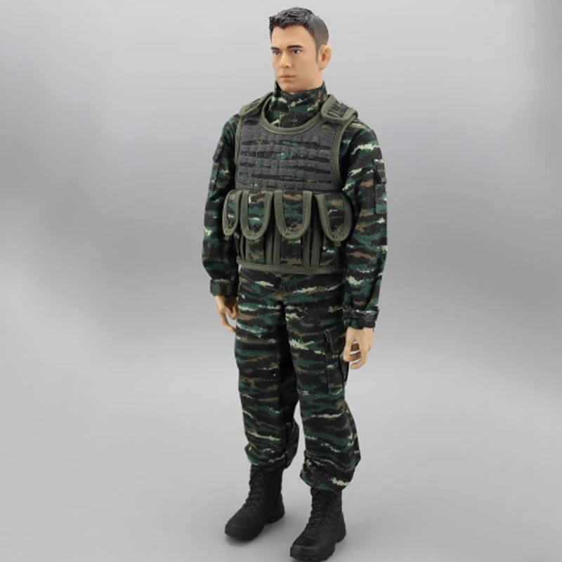Специальная Боевая камуфляжная форма в масштабе 1/6 CHN одежда костюмы защитное