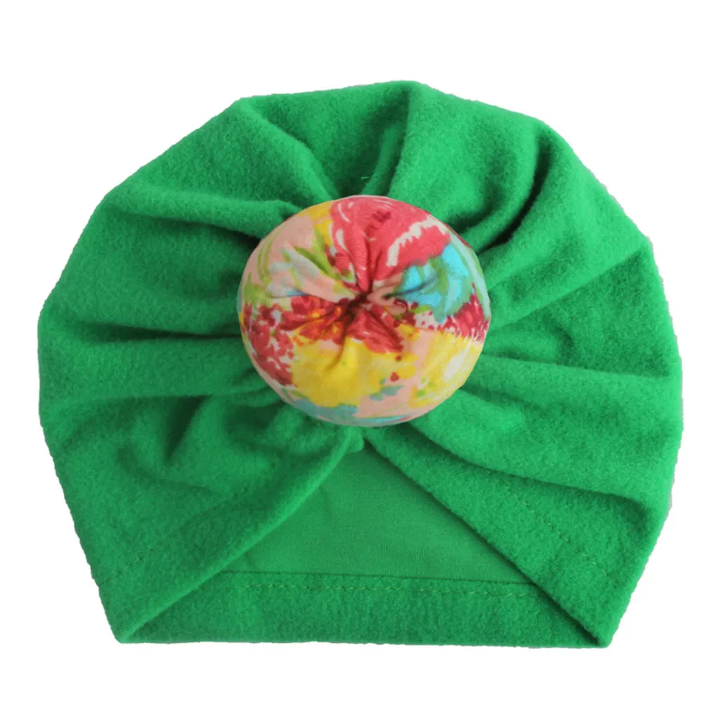 Turban Hats For Newborns Fitted Hat Girls Winter Warm Floral Baby Photography Props Kids шапка для девочки | Детская
