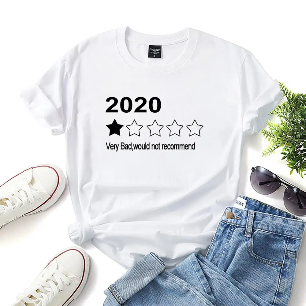 Очень плохая 2020 не рекомендую смешную футболку с юмором в стиле Харадзюку обзор