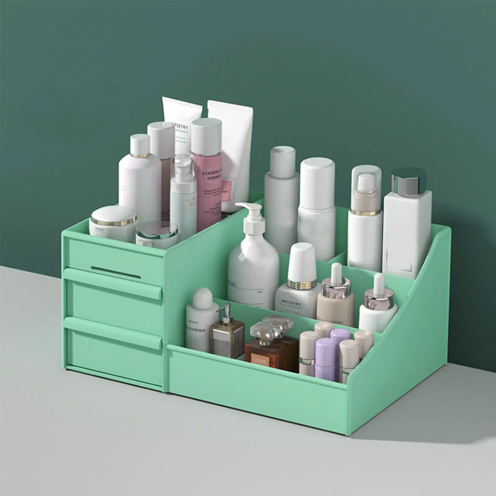 

Organizer for Cosmetics Drawer Storage Box Makeup Jewelry Organizer Desktop Lipstick Nail Oil Container Beauty Cosmetic Case