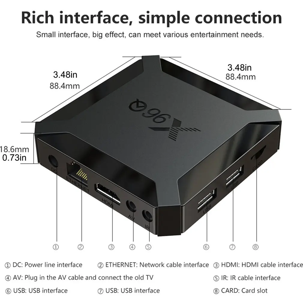 

X96Q Android 10.0 4K Smart TV Box High Definition Set Top Box Media Player Support Google Play Youtube Quad Core Set Top Box