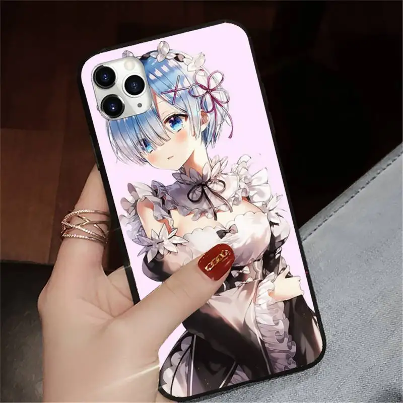 

ReZERO Ram Rem anime luxury brand shell Phone Case cover for iPhone 11 12 pro XS MAX 8 7 6 6S Plus X 5S SE 2020 XR