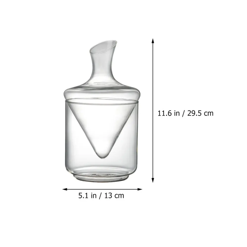 

1Pc Classic Red Decanter Transparent Glass Dispenser Glass Ice Bucket