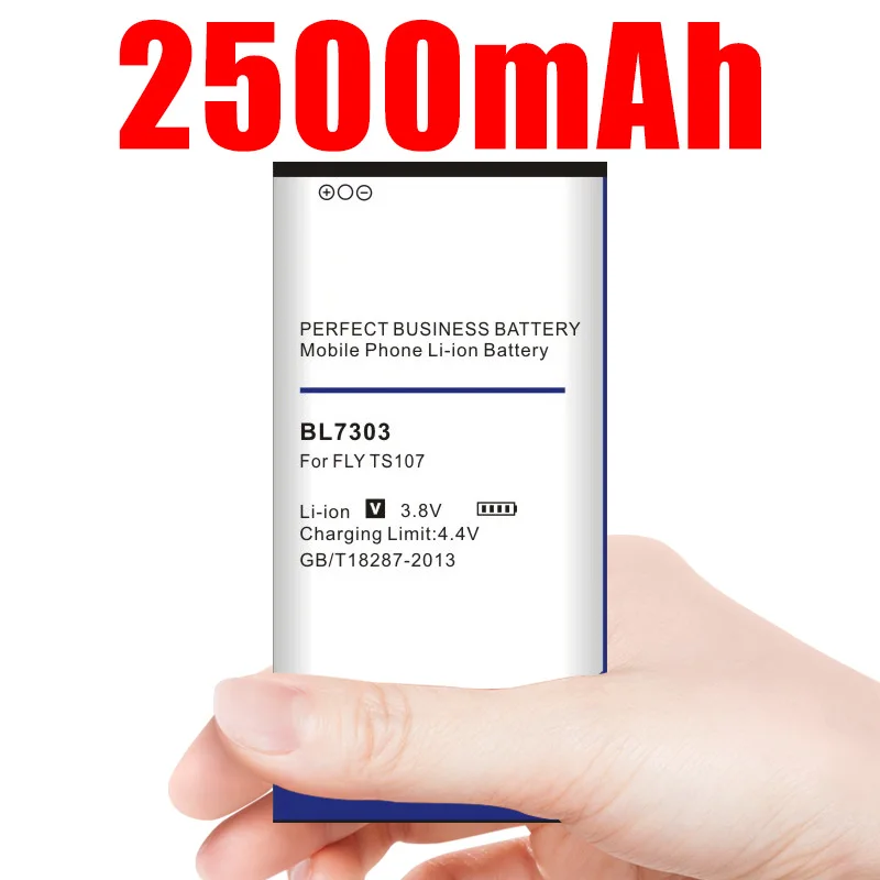 Литий ионный аккумулятор для Телефона FLY TS107 2500 мАч BL7303|Аккумуляторы мобильных