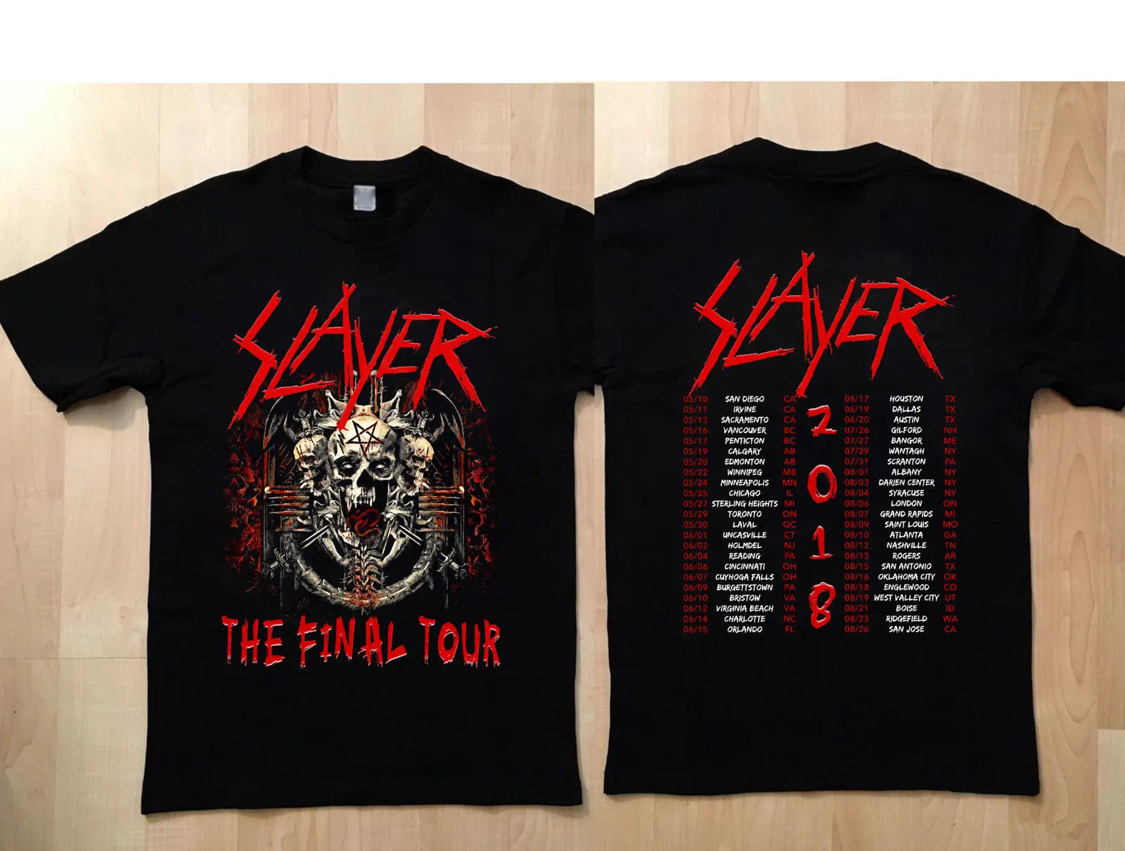 Футболка с группой SLAYER тур футболка заключительный Тур 2020 длинными рукавами