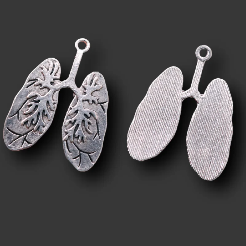 Посеребренные подвески в виде органов легких стиле хип-хоп для ожерелья