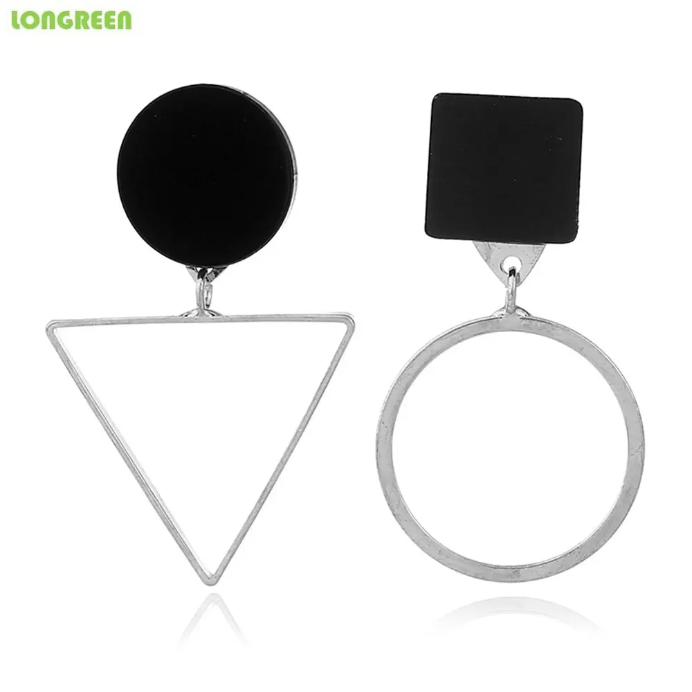 Style 10 Metal Simple Stylish Geometric Round Unique Earrings For Women Girl Gifts Stainless Steel Earrings Set De Aretes Orecchini Donna - Окраска металла: Style 10