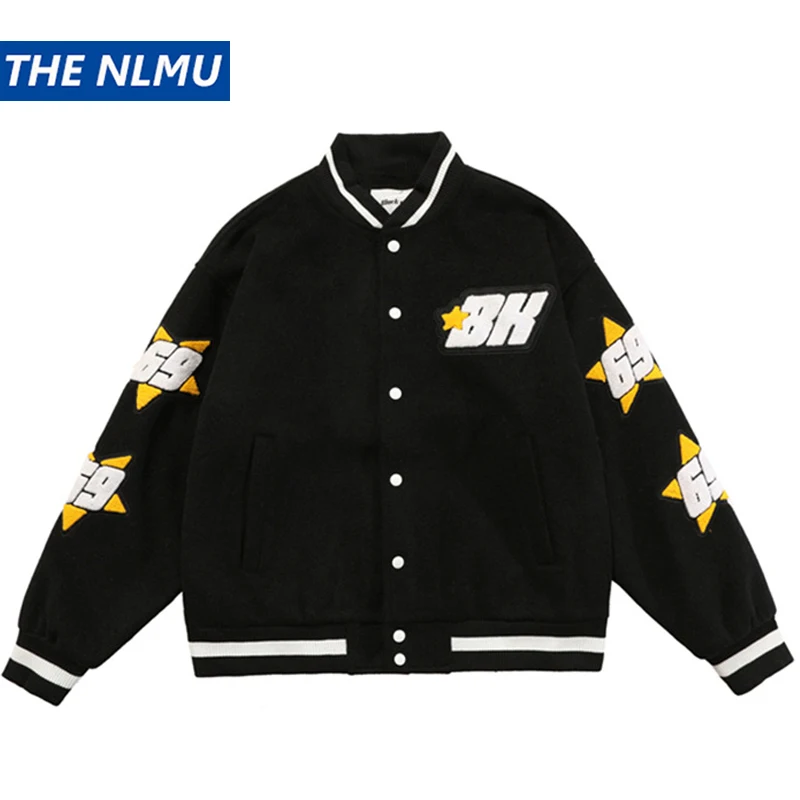 

Hip Hop Baseball Jacket Varsity College Coat Letter Embroidery Bomber Jackets Mens Harajuku Streetwear Clothing Oversize WE306