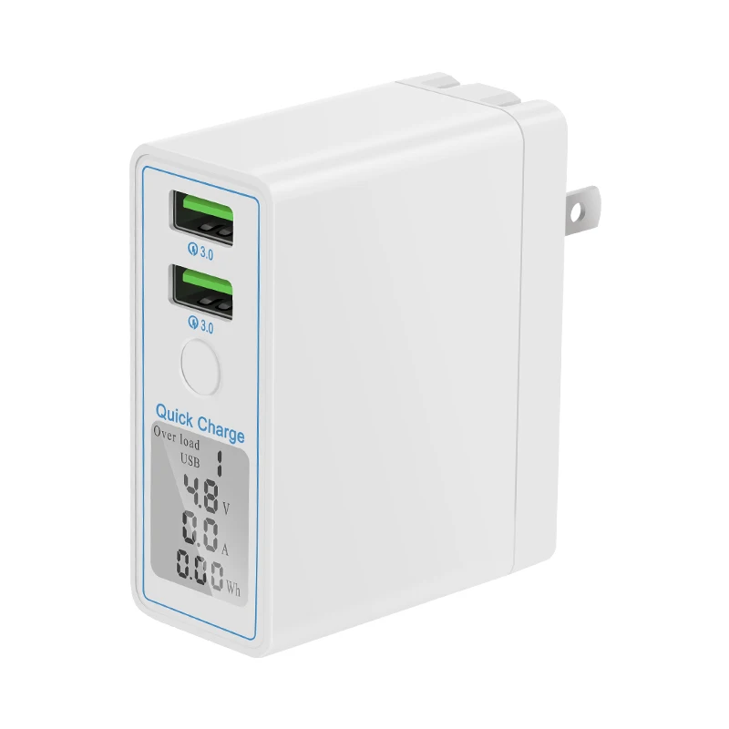 Светодиодный дисплей Dual USB Quick QC 3 0 зарядное устройство дорожный адаптер для