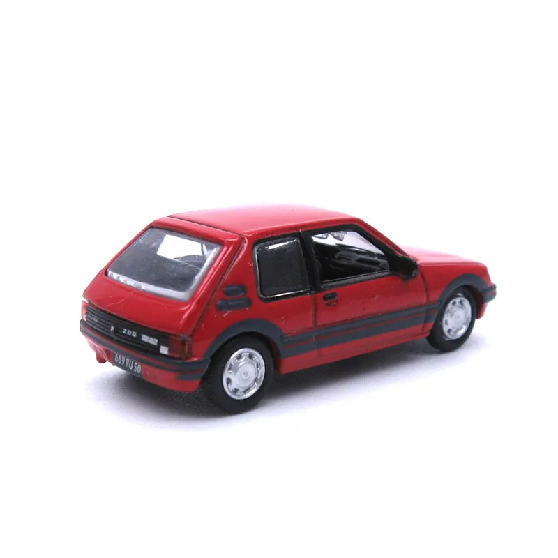 Minicoche de aleaci&oacute;n de Metal fundido a presi&oacute;n para ni&ntilde;os, juguete de exhibici&oacute;n de recuerdo coleccionable, modelo P 205GTI franc&eacute;s, escala 1:87-2