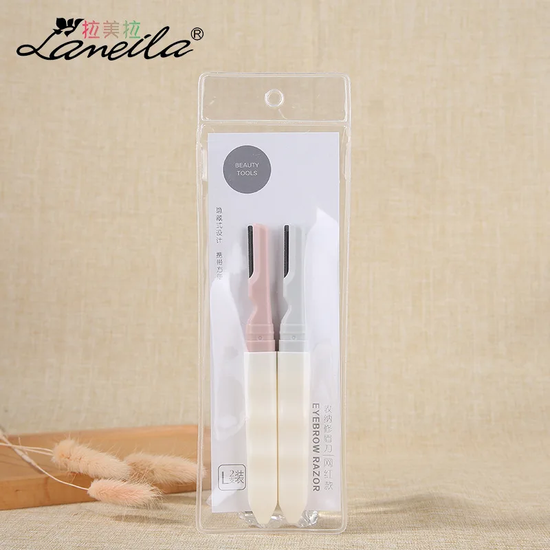 Бритва для бровей A958 портативный скребок из нержавеющей стали 2 крепления мужчин