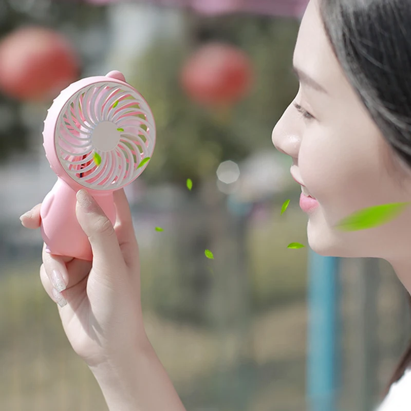 Портативный мини вентилятор с милым мультяшным рисунком портативный легкий USB