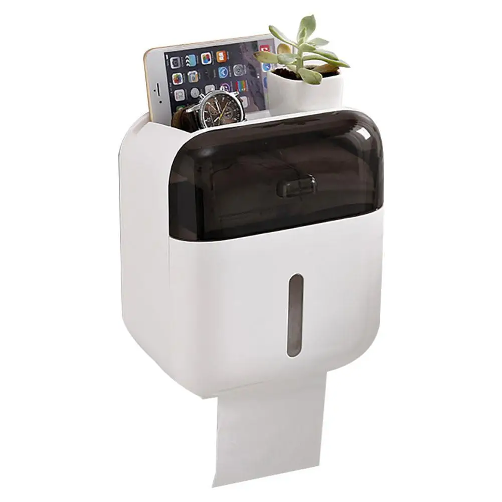 

3 Layer Bathroom Waterproof Punch-free Tissue Box Toilet Roll Paper Holder Storage Rack
