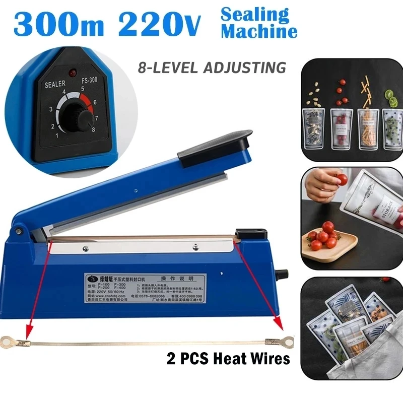 

Automatic Heat Food Sealer Packaging Machine Sealing Machine Manual Impulse Heat Sealer Poly Bag Machine Hand Impulse Sealer