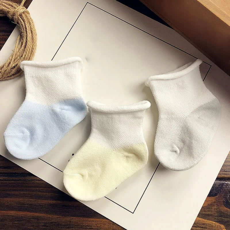 3Pair/lot New baby socks mesh newborn baby foot socks