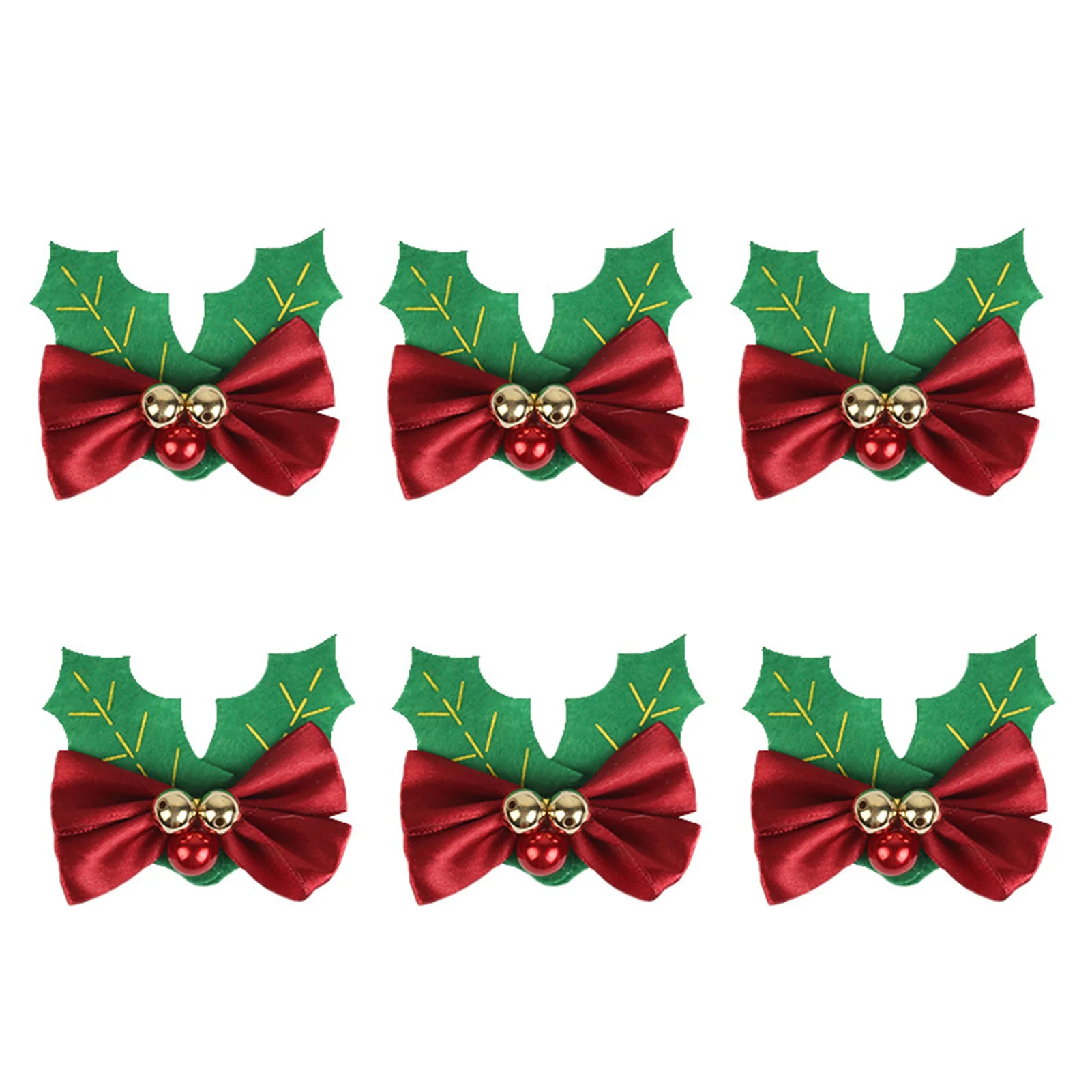 

6 шт., новогодние кольца для салфеток