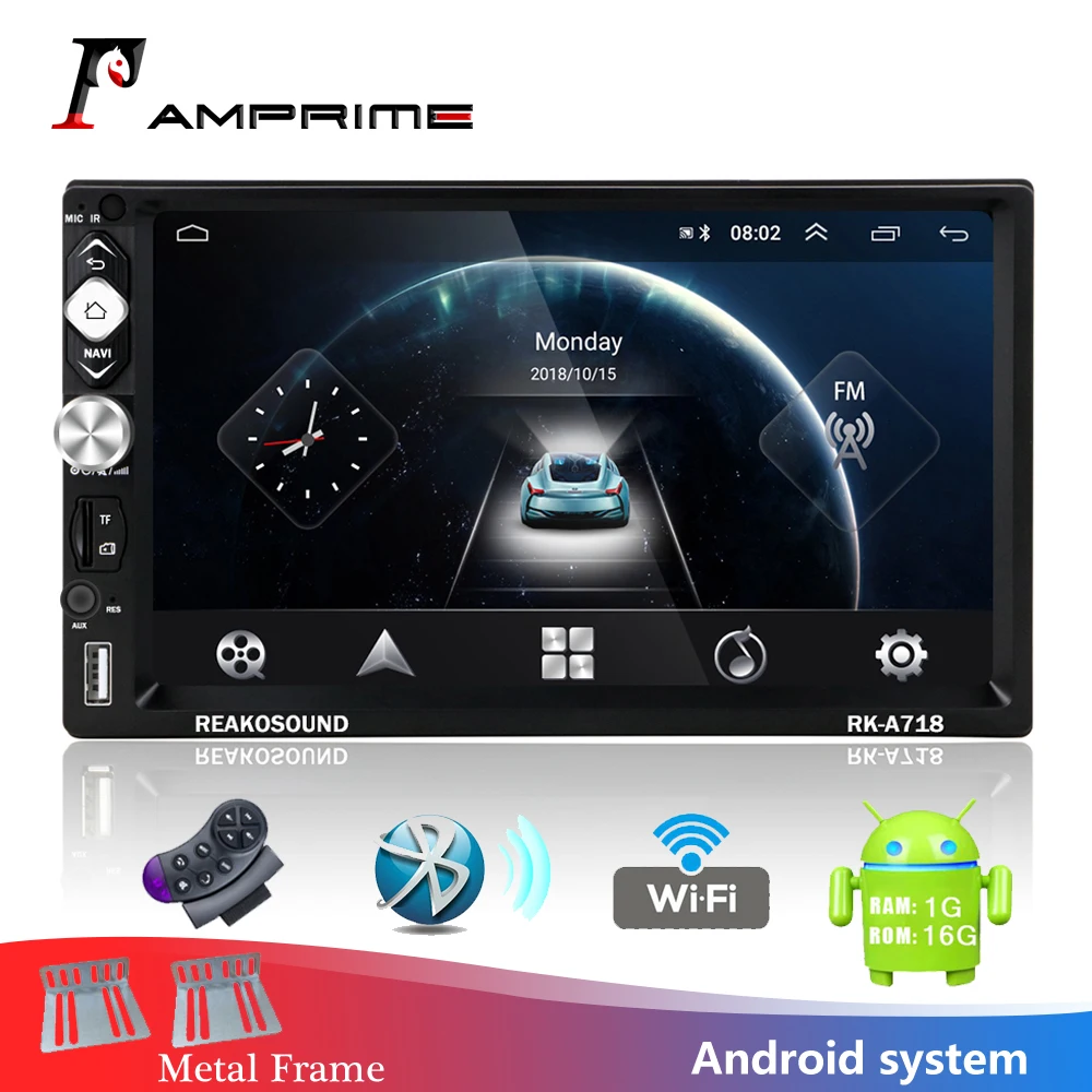 Авторадио AMPrime 2 Din 7 &quotандроид мультимедийный проигрыватель 2din Bluetooth Видео Аудио
