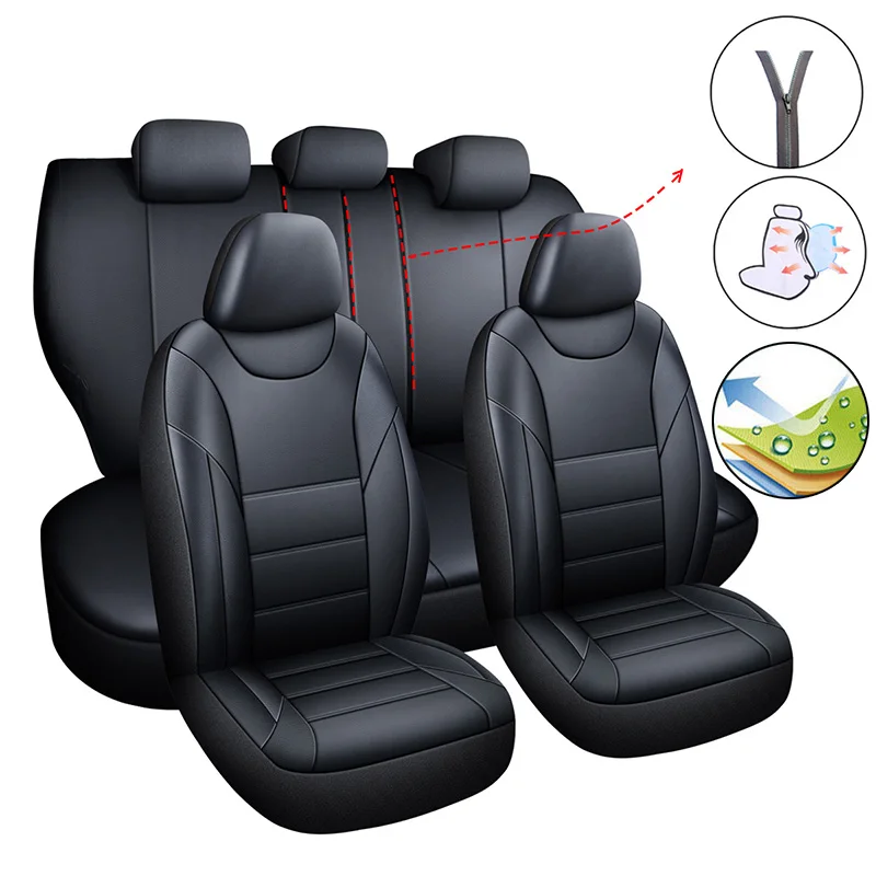 

Pu Leather Car Seat Cover Set Universal Car Covers Auto Accessories for Audi A6 C5 C6 C7 4f Avant Allroad Q3 Q5 2018 Q7 2016 Sq5