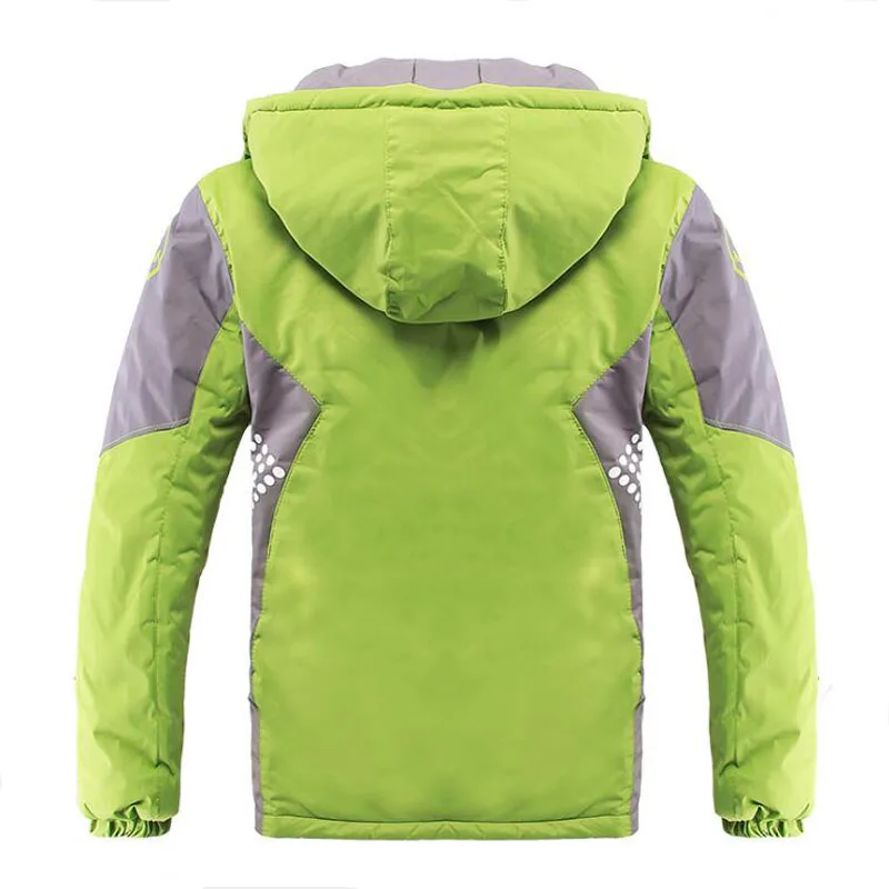 Пуховик детский для мальчиков 5-16 лет зимний водонепроницаемый |