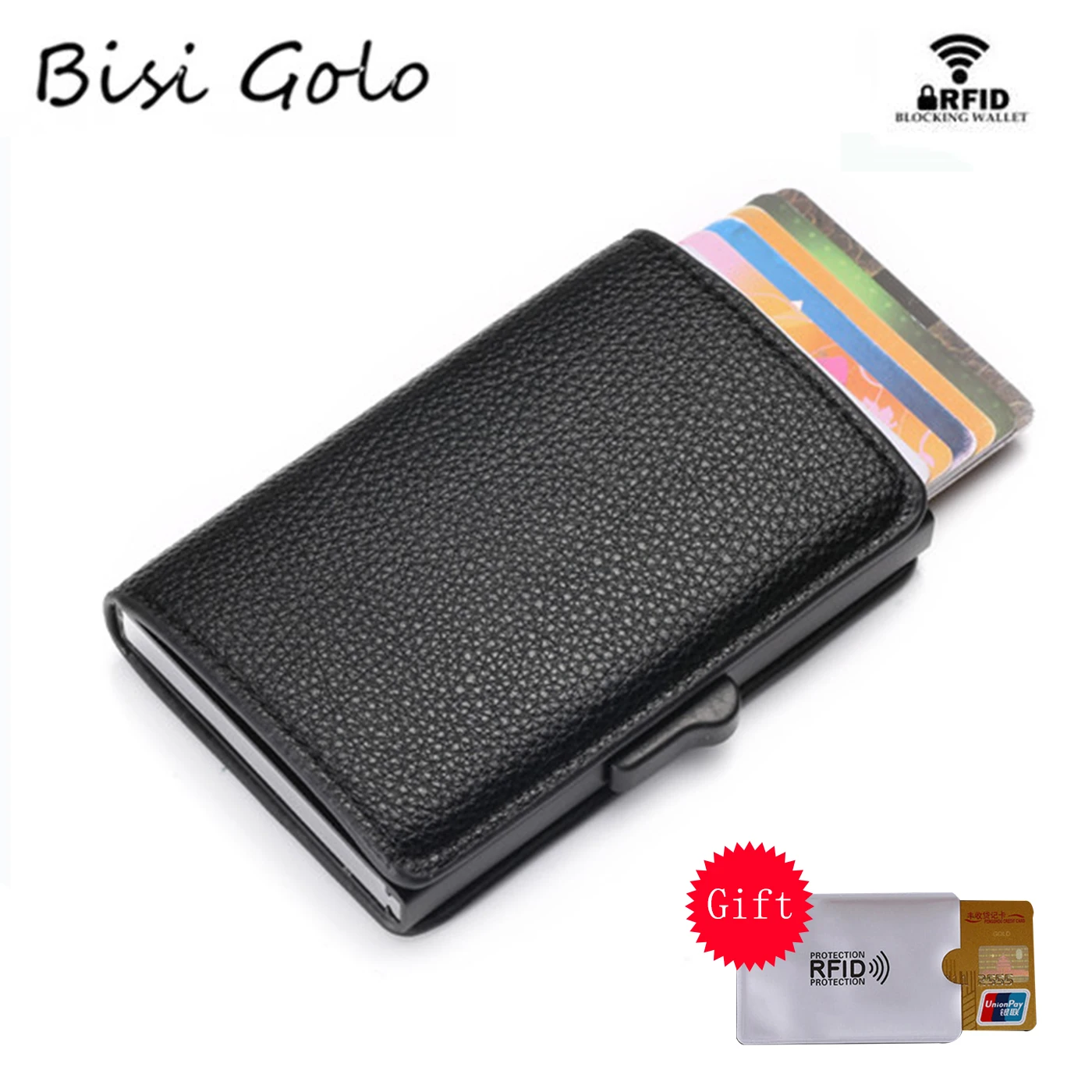 BISI GORO Новое поступление мягкий кожаный кошелек RFID Блокировка ID держатель для карт многофункциональный высококачественный Кошелек 3 цвета чехол для карт