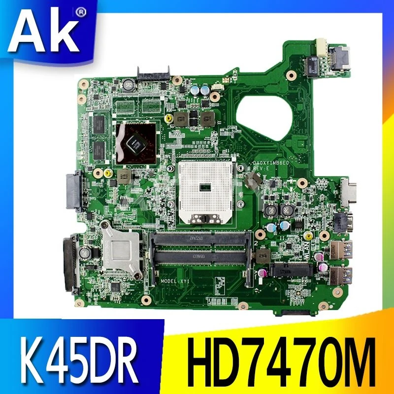 K45DR Motherboard HD7470M 1GB For Asus A45D A45DR K45D laptop Motherboard K45DR Mainboard DA0XY1MB6E0 test 100% ok