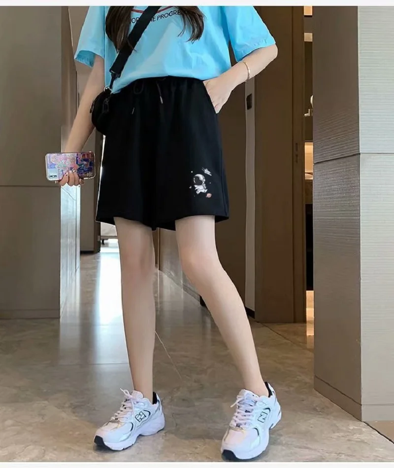 

2021 New Shorts Women Summer Loose M-5XL BF Wide-leg Knee-length Harajuku Casual Simple Ins Trendy All-match Students Chic