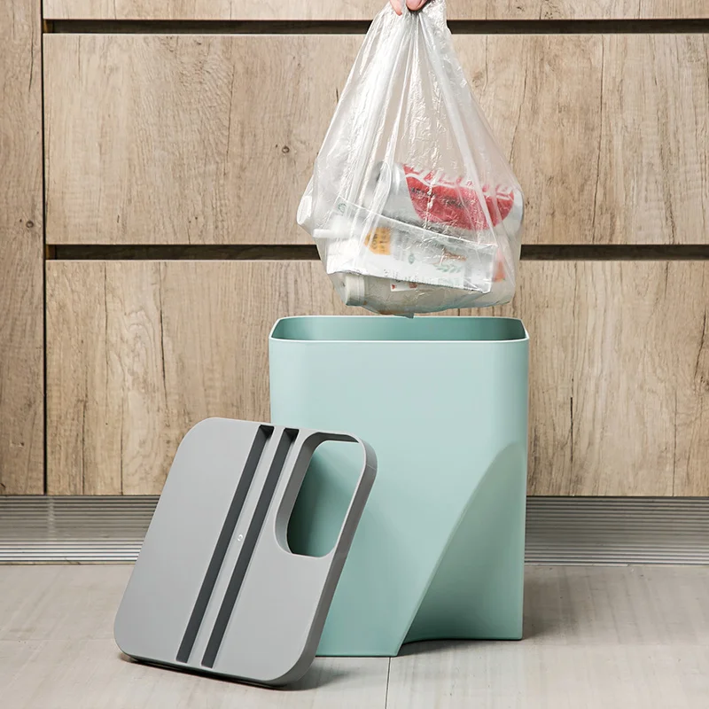 Waste Sorting Trash Can Eco-Friendly Recycling Dustbin Double-Liers Standing Garbage Bin Plastic Home Cleaning Tools | Дом и сад
