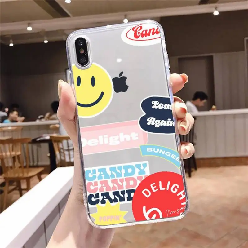 

cute fashion Phone Case Transparent soft For iphone 5 5s 5c se 6 6s 7 8 11 12 plus mini x xs xr pro max