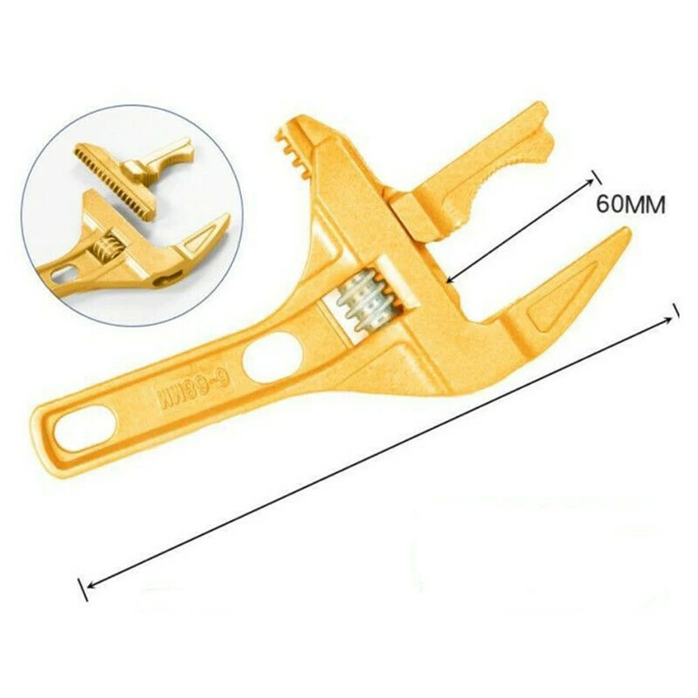 

Multi-function Adjustable Wrench Aluminium Alloy Large Open Wrench Universal Spanner Repair Tool For Water Pipe Screw Bathroom