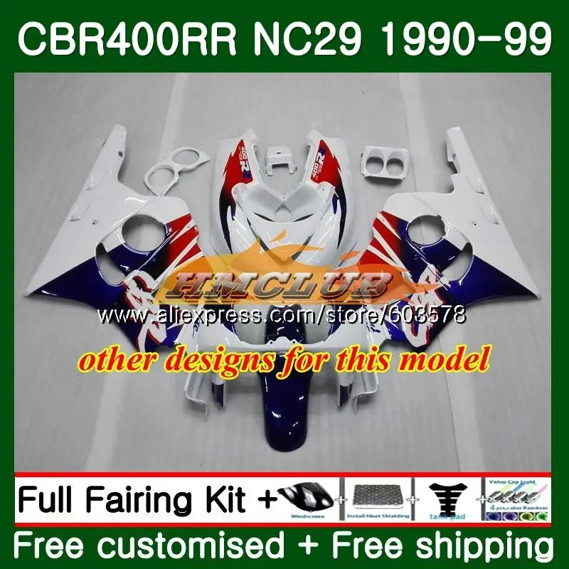 Обтекатель CBR400 RR для HONDA CBR400RR NC29 1994 1995 1996 1997 1998 1999 красный черный 97CL.14 CBR 400 400RR 94 95 96 97