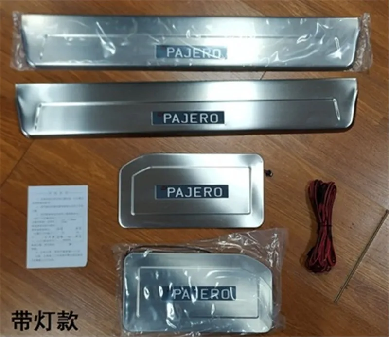 Для Mitsubishi Pajero V73 V93 V97 2003 2019 нержавеющая стальная светодиодная накладка на