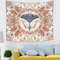 retro butterfly tapestry wall hanging insect flower room wall aesthetics skull psychedelic tapestries bohemian home decoration