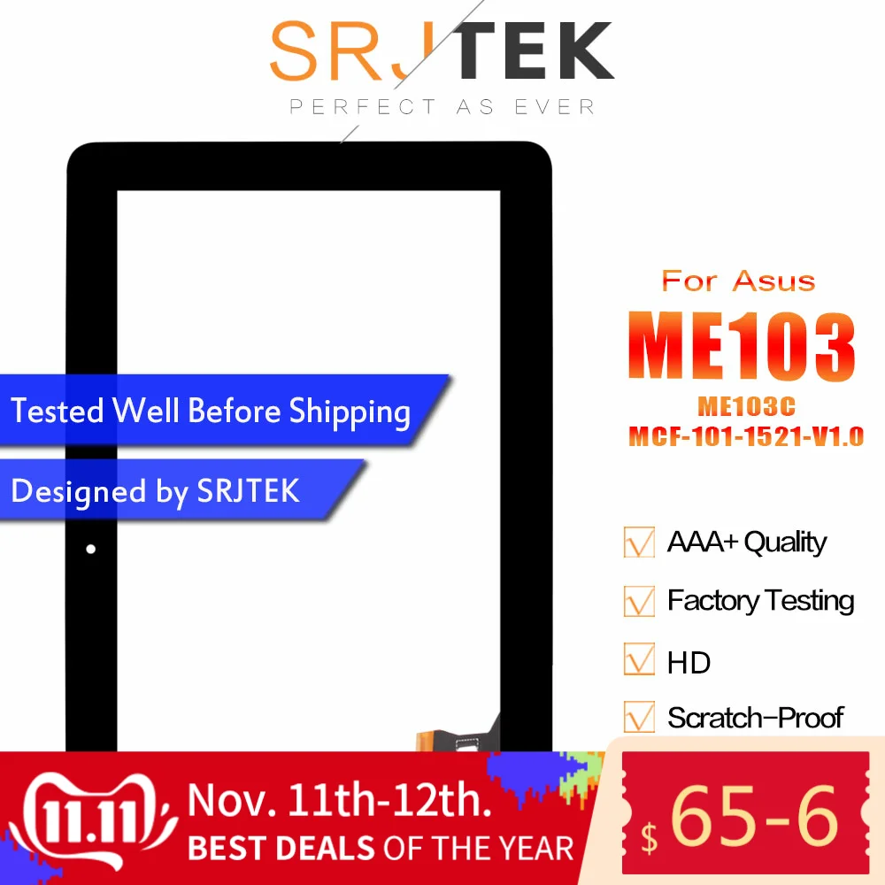 SRJTEK планшета для Asus MeMo Pad Smart 10 ME301 сенсорный ME301T 5280N FPC 1 Экран стекло датчики