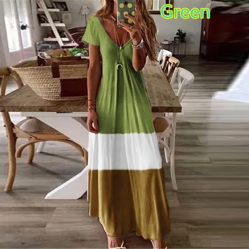 Женское повседневное свободное платье лето 2020 пэчворк бохо с бантом Camis Befree