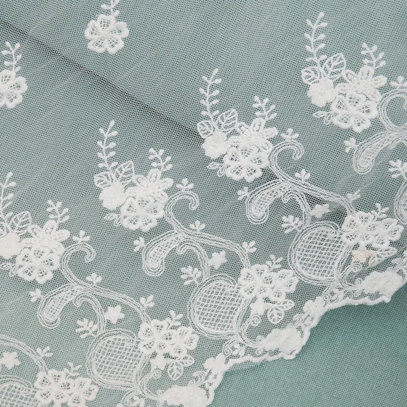 

new 2Yards/lot 42cm width white Sewing Accessories lace fabric trimming diy crafts Suppies Decoration For Garments lace ribbons