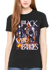 Официальный черный комплект для невесты с вуалью на огне женская футболка рок-группа веер Merch BVB