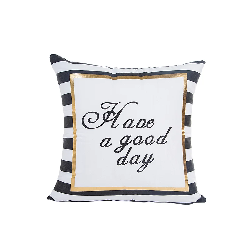 Классический милый чехол для подушки размеры 45*45 см в полоску без внутренней