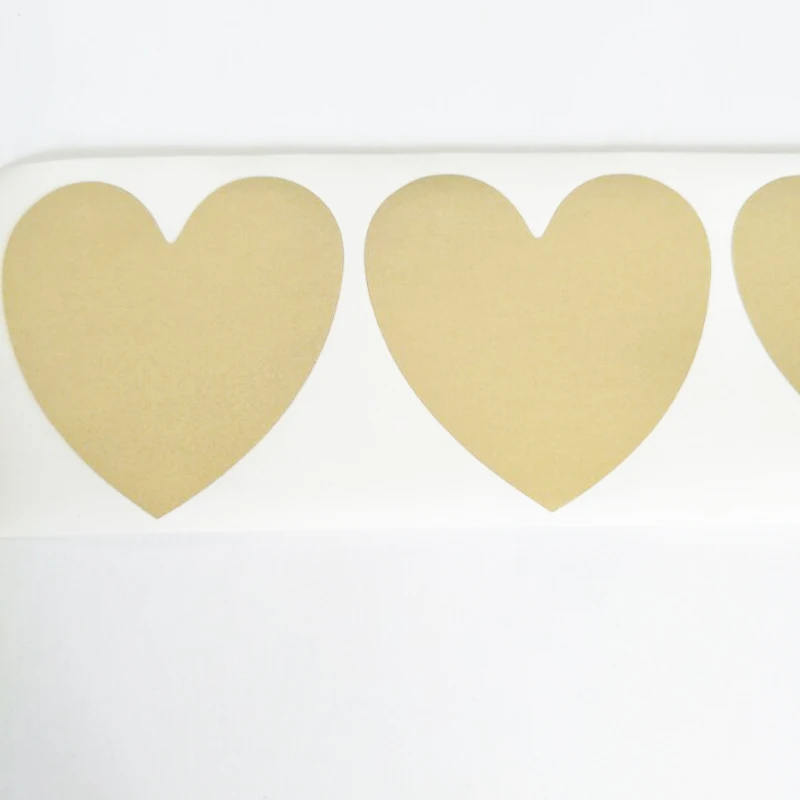 

Scratch Off Stickers 50x50mm Love Heart Shape Gold Color Blank For Secret Code Cover Home Game Wedding Message
