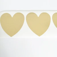 scratch off stickers 50x50mm love heart shape gold color blank for secret code cover home game wedding message