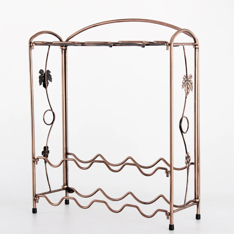 

European retro wine rack wine rack Multifunctional goblet rack Wine rack wine glass holder Home furnishings WF3131439