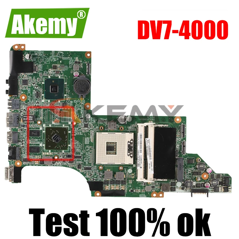 

630985-001 аккумулятор большой емкости для HP DV7 DV7-4000 Материнская плата ноутбука DA0LX6MB6H1 100% полный тест OK