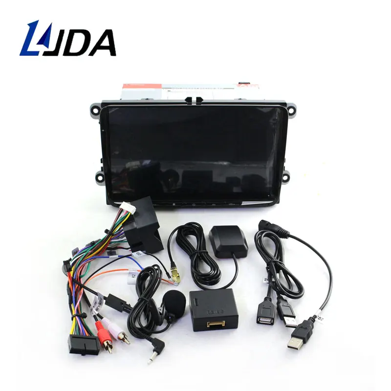 Автомобильный DVD плеер LJDA 2 Din 9 дюймов Andorid 10 0 для Volkswagen VW Passat B6 Polo Golf 4 5 Touran T5 Bluetooth GPS