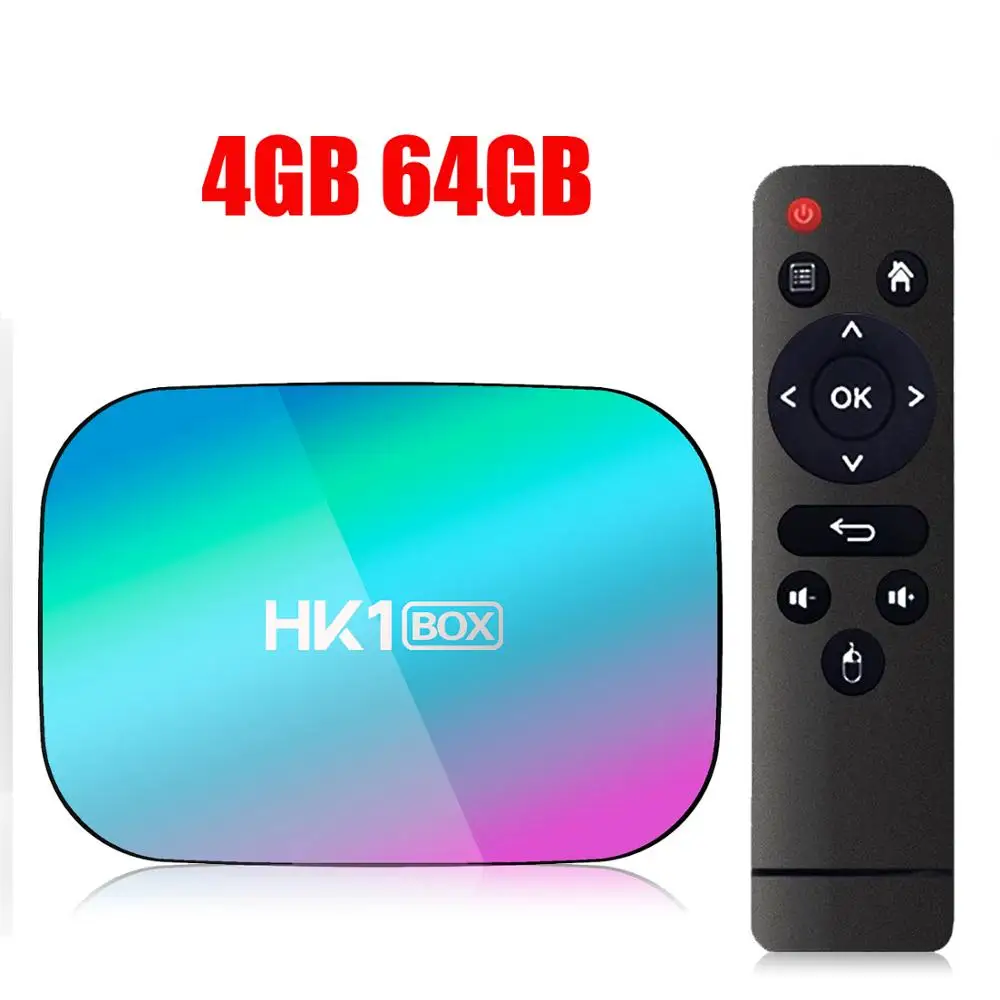 4GB 64GB Amlogic S905X3 Android 9,0 ТВ приставка HK1 коробка Четырехъядерный 4K 2,4G& 5G двухдиапазонный WiFi Ultra HD Смарт ТВ Медиаплеер - Цвет: 4GB 64GB