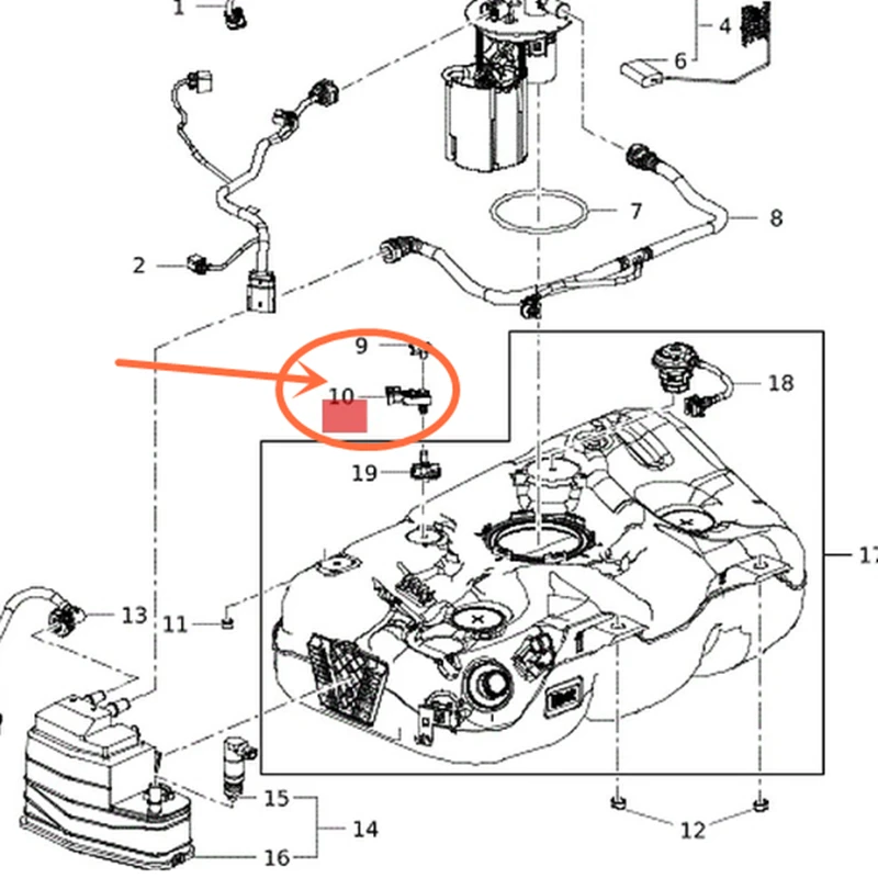 Датчик давления топливного бака подходит для ATS CT6 CTS DTS SRX STS XT4 XT5 XTS 13502903 13502779 0261230162